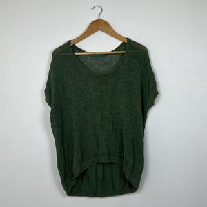 Alice + Olivia Green SS Knit Top